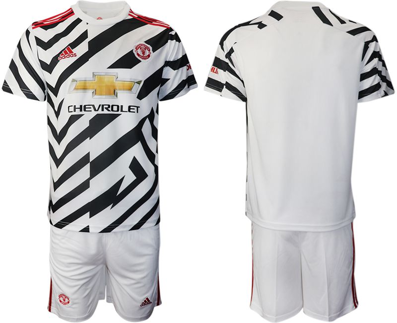 Men 2020-2021 club Manchester united away white Soccer Jerseys->customized soccer jersey->Custom Jersey